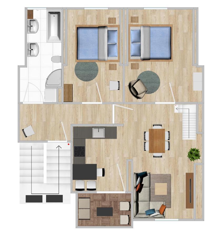 Gemuetliche Neurenovierte Dachgeschosswohnung Erfurt Dış mekan fotoğraf